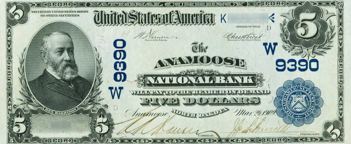 Examples of valuable currency from North Dakota