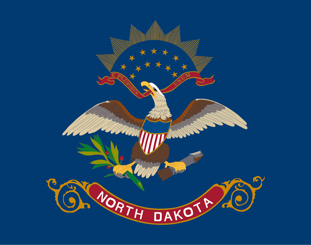 The state flag of North Dakota